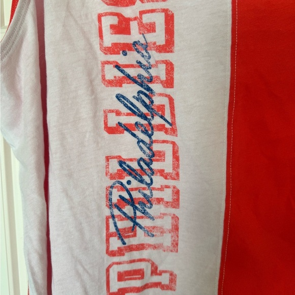 NWT‎ Philadelphia Phillies Fanatics Women's 3XL Color-Block Tank Top - Red/White - Picture 5 of 10